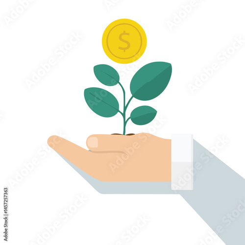 Hand nurtures growth towards financial reward