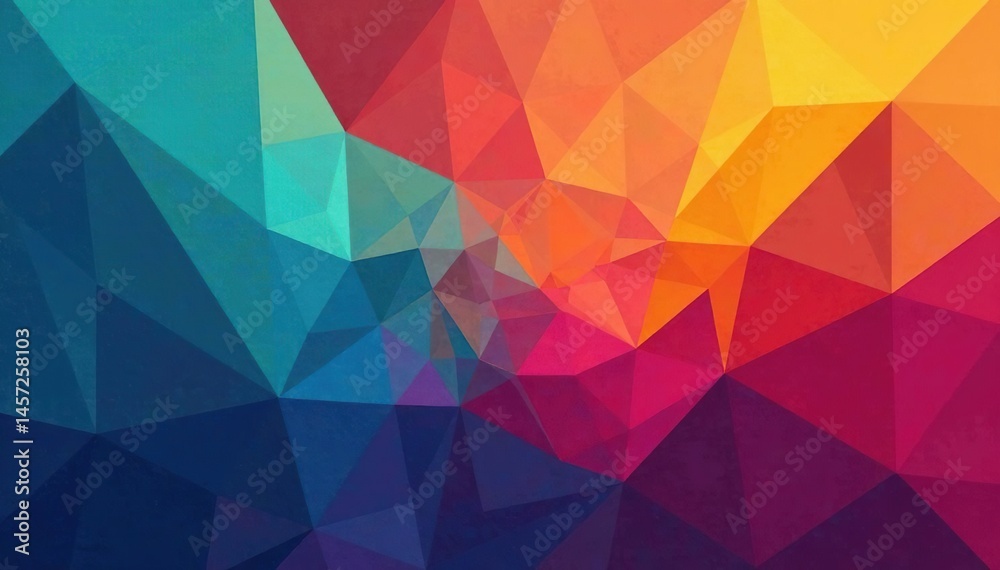 Fototapeta premium Geometric abstract shapes, vibrant colors, modern style, style, geometric