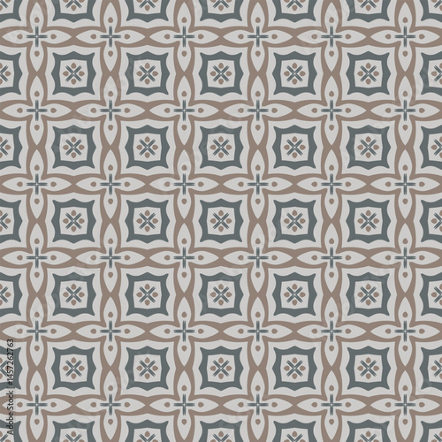 Seamless pattern for modern ceramic tiles. Traditional Mediterranean mayolica tile design, suitable also for fabric, textiles, home decor
