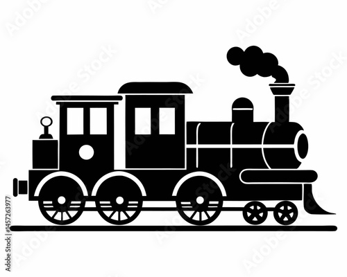 Modern High-Speed Train Icon Silhouette Vector for Transport and Travel Design
