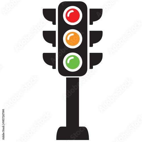 traffic light on white, traffic light on white background