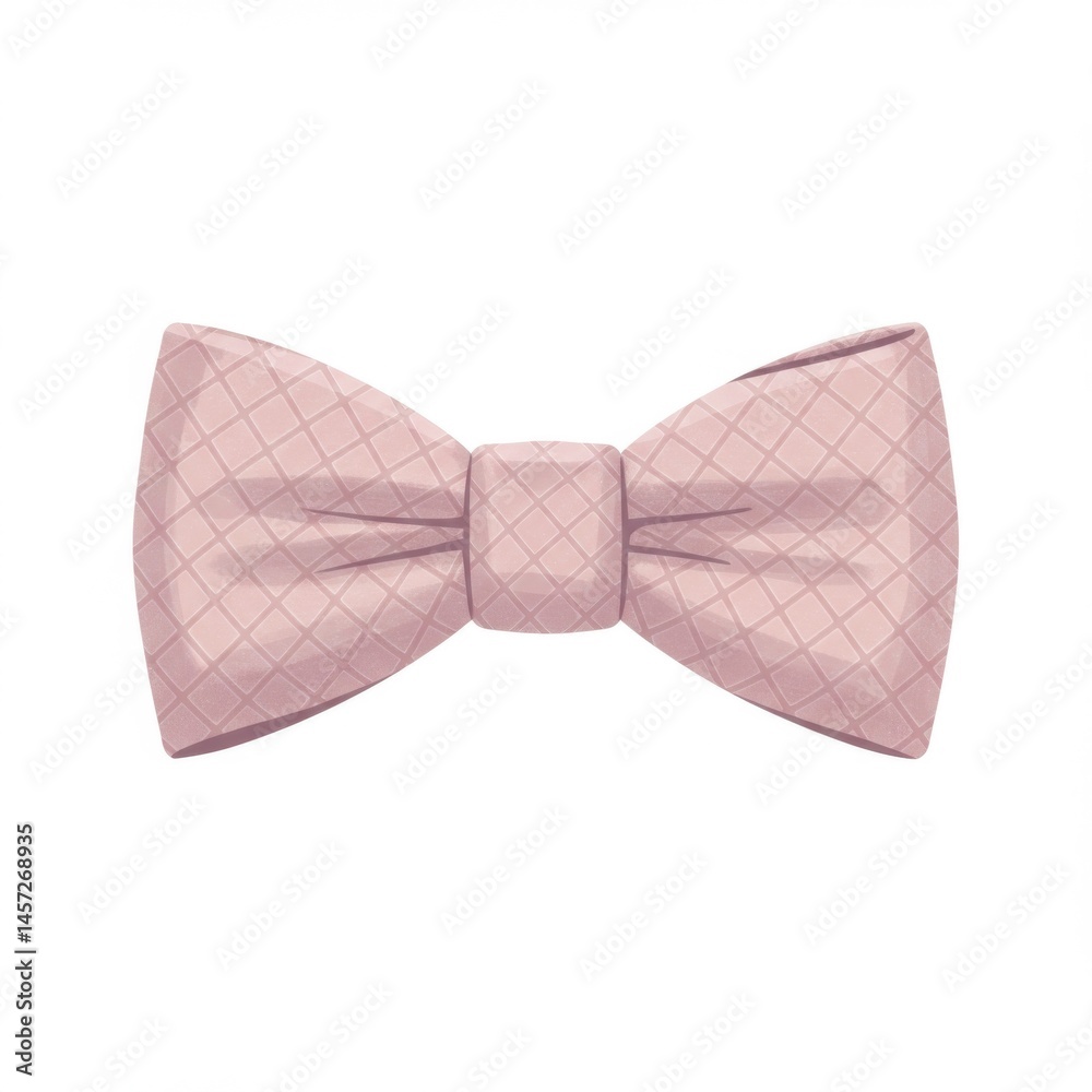 Pink Bow Tie with Geometric Pattern Pink Bow Tie with Geometric Pattern