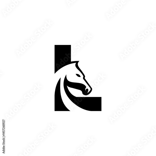 letter L horse logo