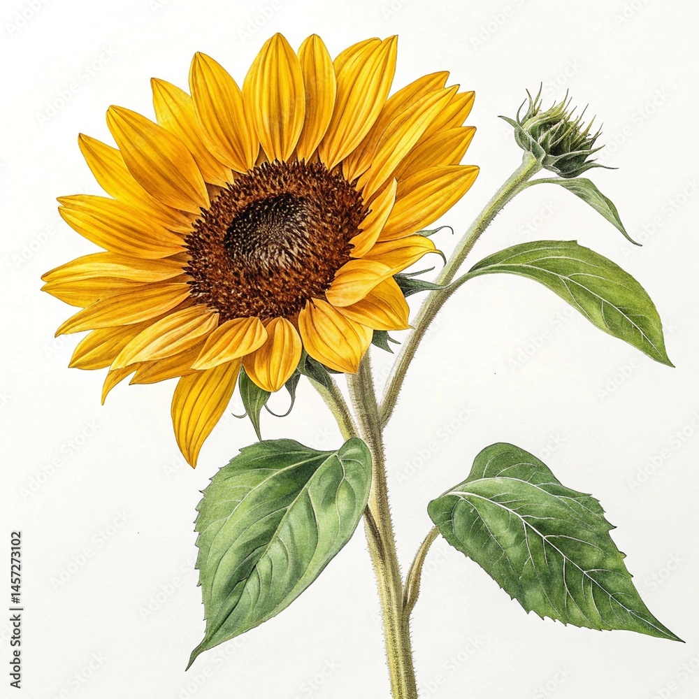 Naklejka premium sunflower isolated on white background