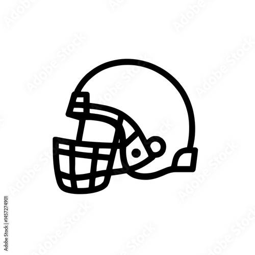 Football Safety Helmet Icon