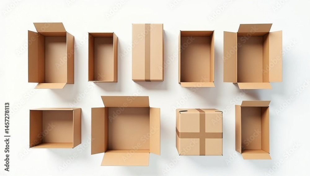 Obraz premium cardboard box package moving transportation delivery