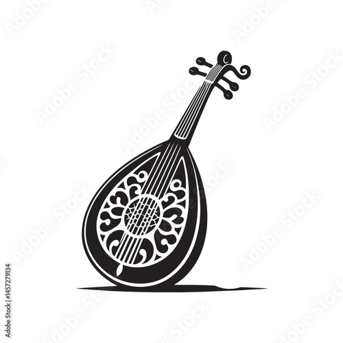 Timeless Melody: A Beautiful Collection of Oud Vector Silhouettes Highlighting the Elegant Shape, Rich Sound, and Cultural Significance of This Traditional Middle Eastern String Instrument.
