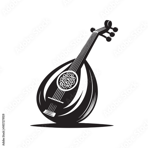 Timeless Melody: A Beautiful Collection of Oud Vector Silhouettes Highlighting the Elegant Shape, Rich Sound, and Cultural Significance of This Traditional Middle Eastern String Instrument.
