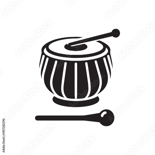 Rhythmic Harmony: A Captivating Collection of Tabla Vector Silhouettes Showcasing the Unique Shape, Vibrant Sound, and Cultural Significance of This Iconic Indian Percussion Instrument.
