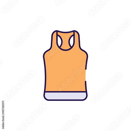 Tank Top icon design with white background stock illustration