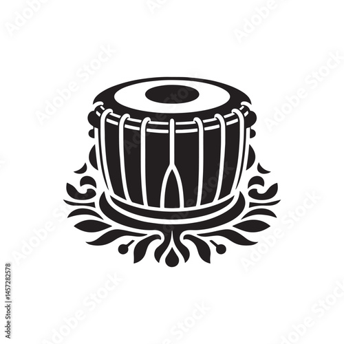 Rhythmic Harmony: A Captivating Collection of Tabla Vector Silhouettes Showcasing the Unique Shape, Vibrant Sound, and Cultural Significance of This Iconic Indian Percussion Instrument.
