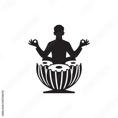 Rhythmic Harmony: A Captivating Collection of Tabla Vector Silhouettes Showcasing the Unique Shape, Vibrant Sound, and Cultural Significance of This Iconic Indian Percussion Instrument.
