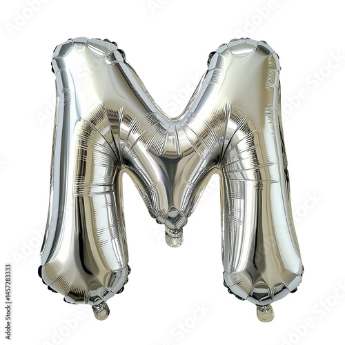 Wallpaper Mural Silver balloon shaped like the letter M for celebrations PNG on a transparent background  Torontodigital.ca