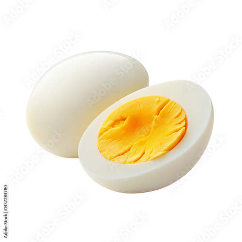Wallpaper Mural Soft boiled egg with bright golden yolk on display PNG on a transparent background  Torontodigital.ca