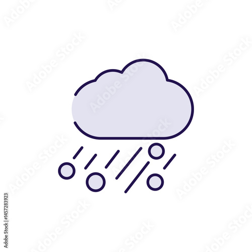 Hail icon design with white background stock illustration