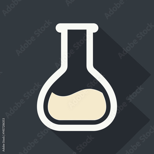 laboratory flask icon for science experiments