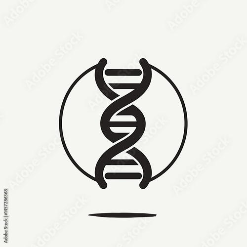 dna helix symbol for genetics research sites, biology education, science blogs, biotech presentations, lab branding elements