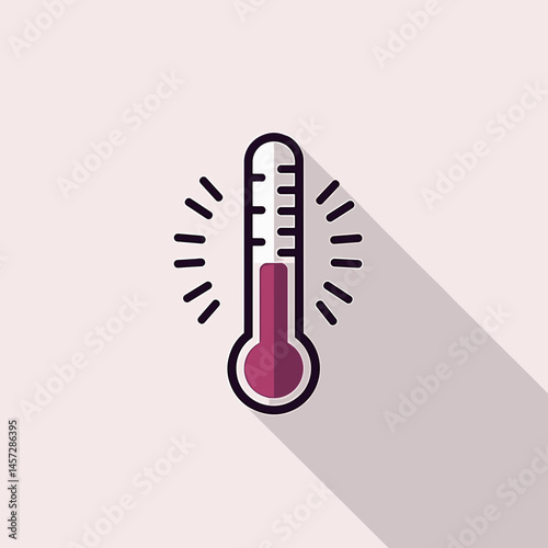 high temperature thermometer icon