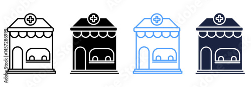 drugstore best icon sheet with multi-style design collection