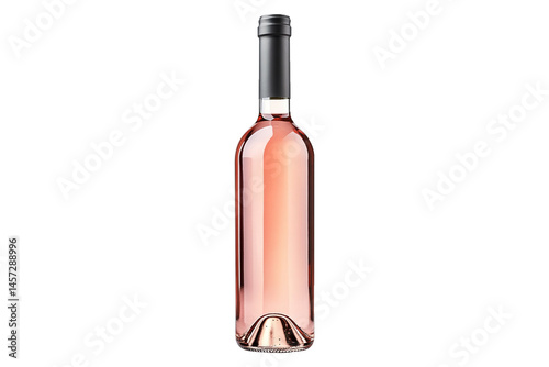Bordolese - bottle of ros wine isolated on transparent background.