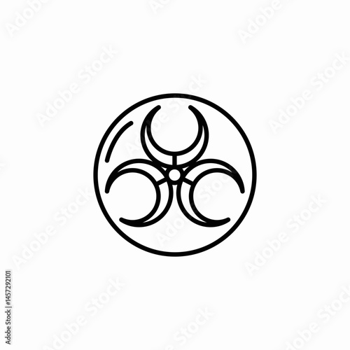 biohazard symbol warning icon sign vector