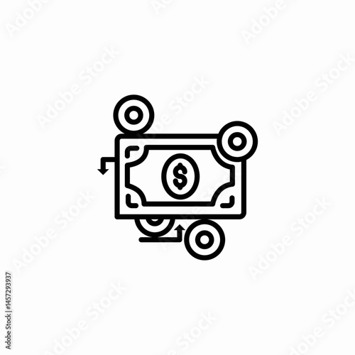 cash payment icon sign vector