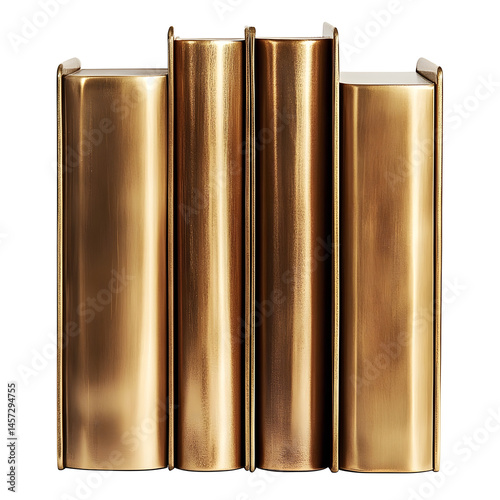 Elegant Brass or Gold Bookends in Minimal Design