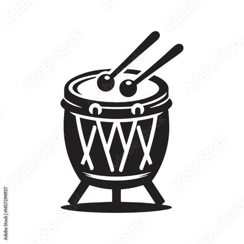 Percussive Pulse: A Bold Collection of Tom-Tom Vector Silhouettes Showcasing the Unique Shape, Deep Sound, and Dynamic Rhythm of This Popular Drum in Modern Music.

