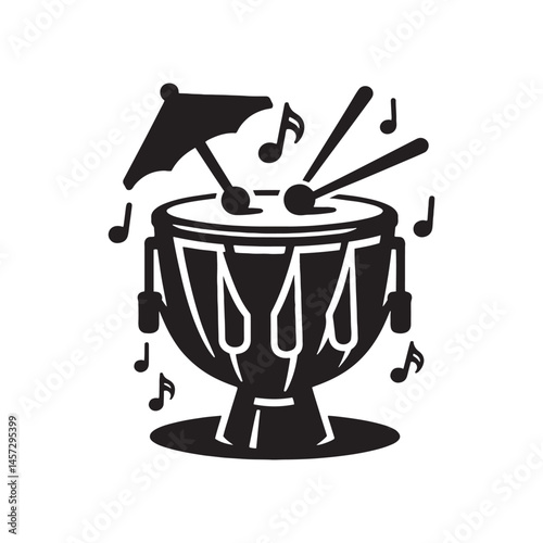 Percussive Pulse: A Bold Collection of Tom-Tom Vector Silhouettes Showcasing the Unique Shape, Deep Sound, and Dynamic Rhythm of This Popular Drum in Modern Music.
