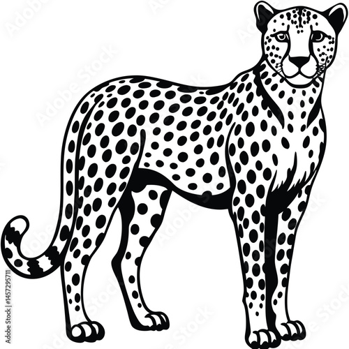 cheetah vinyl ready vector illustration