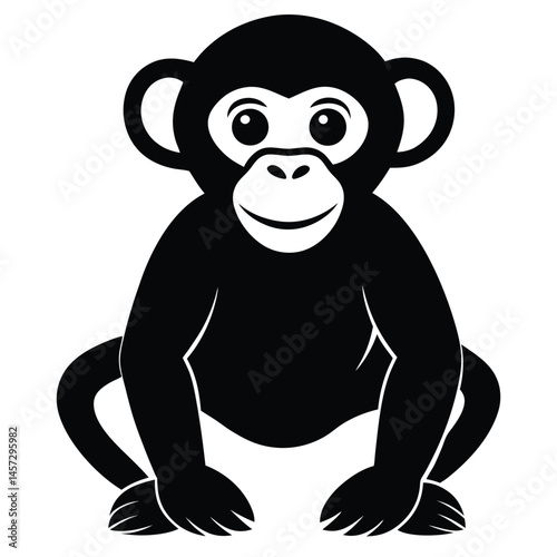vector of a cute monkey