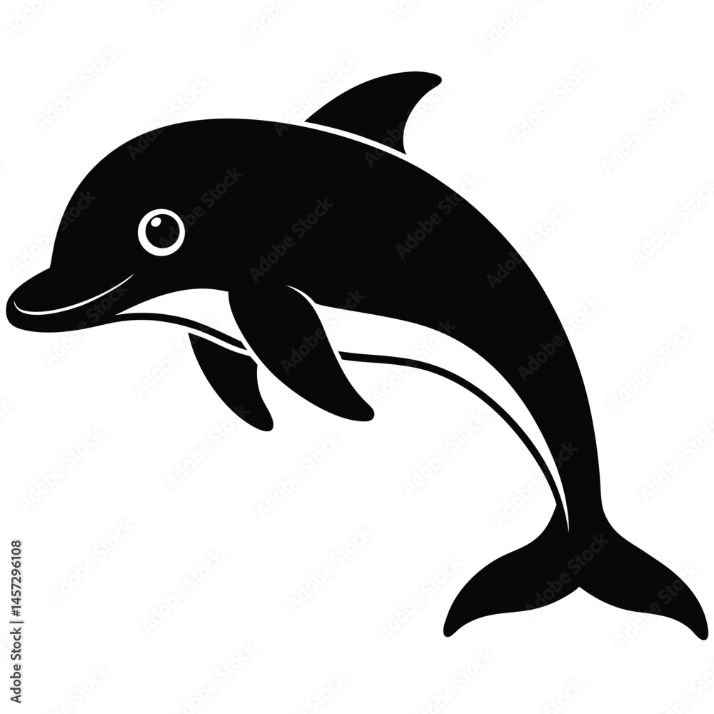 Obraz premium dolphin isolated on white background