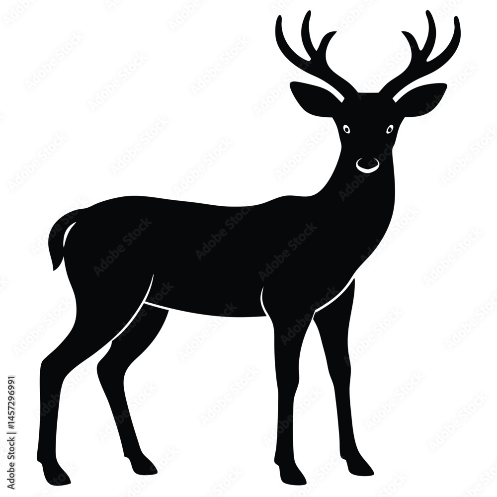 Obraz premium deer silhouette vector