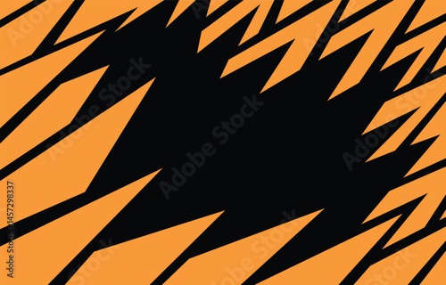 Abstract geometric background with sharp spike line patterns and clean copy space area. Modern, dynamic vector design for branding, posters, and digital projects.