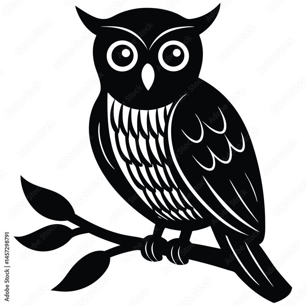 Fototapeta premium owl sitting on a branch