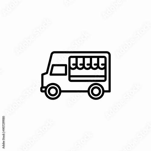 delivery van icon sign vector