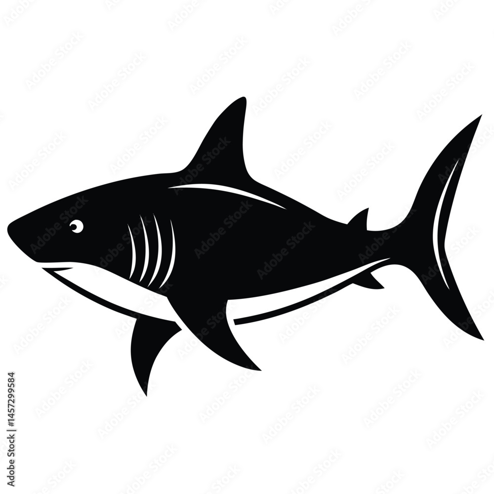 Fototapeta premium vector illustration of a shark
