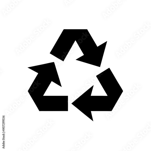 recycle arrows logo silhouette icon vector illustration