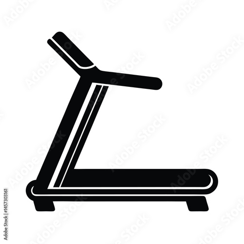 treadmill running machine icon vector art silhouette 