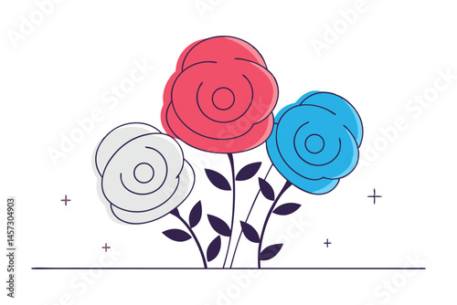 Round smooth petals with folds like flowing satin fabric