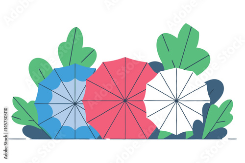 Rounded but faceted petals like paper-folded shapes softened into curves