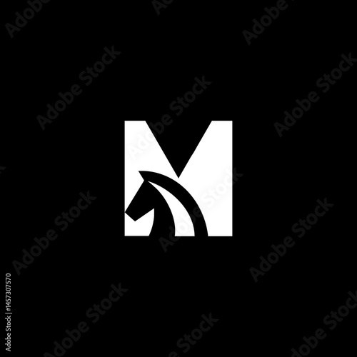 Free Download letter M horse logo - GFXLoad