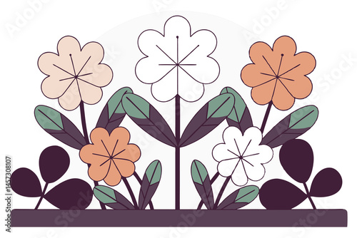 Soft triangle-shaped petals with rounded edges arranged in tight overlapping clusters