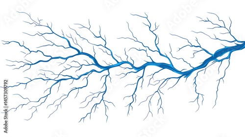 Blue river branching pattern