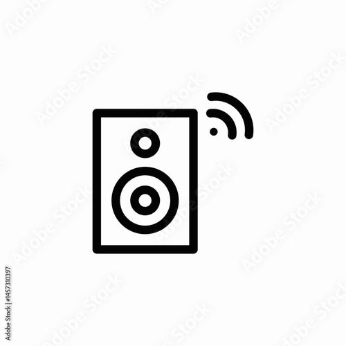 smart speaker audio icon sign vector