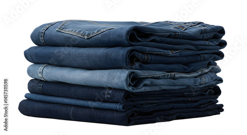 Stack of Jeans White Background, Transparent PNG