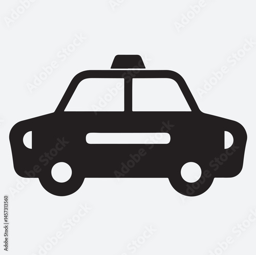 taxi silhouette vector art illustration, yellow taxi cab