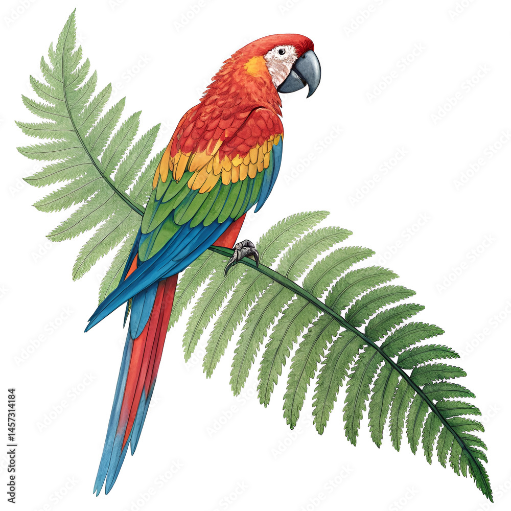 Fototapeta premium red and yellow macaw