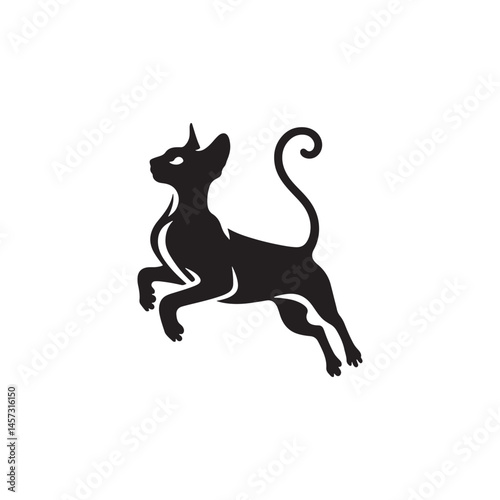 Unique Elegance: A Captivating Collection of Sphynx Vector Silhouettes Highlighting the Distinctive Hairless Body, Graceful Posture, and Playful Personality of This Charismatic Feline Breed.
