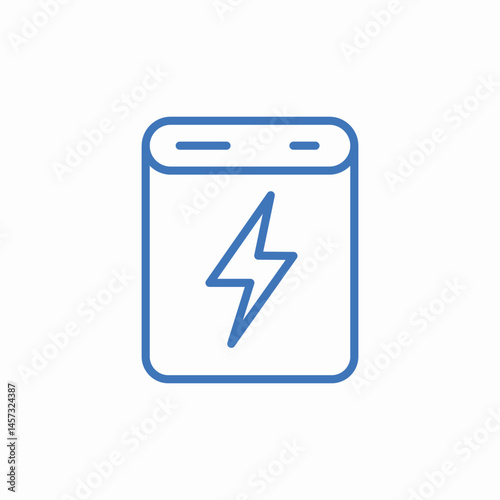 battery lightning bolt icon sign vector